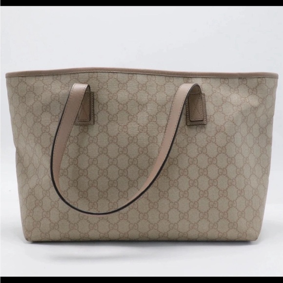 Gucci Beige Monogram Tote Bag - Picture 2 of 12